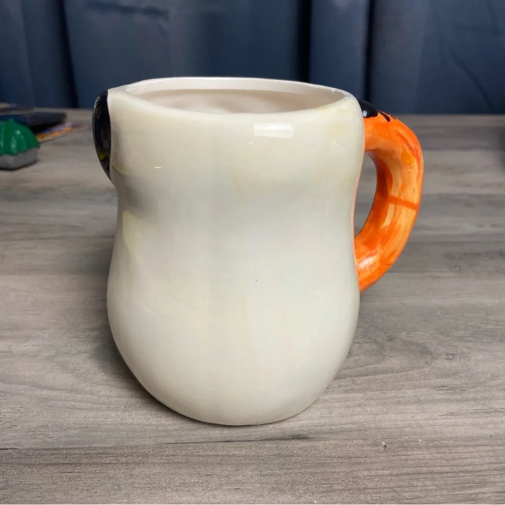 Royal Norfolk Vintage Halloween Ghost ceramic coffee mug,‎ With Black Spider